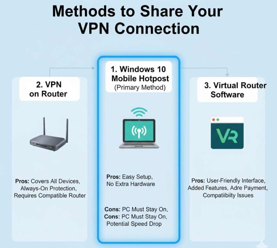 Alternative Methods to Share VPN on Windows 10