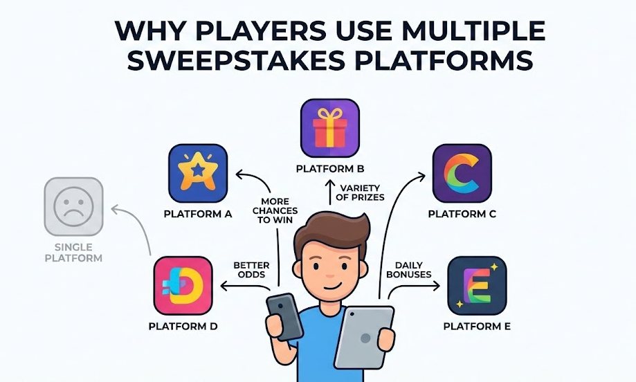 Why Players Use Multiple Sweepstakes Platforms Instead of Just One