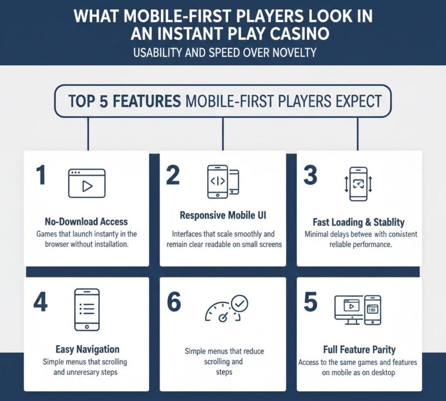 What Mobile-First Players Look for in an Instant Play Casino