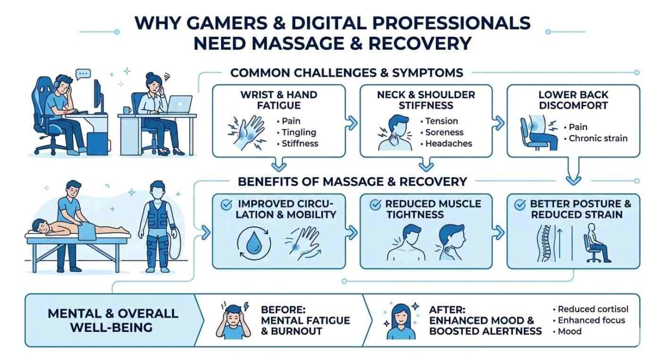 Why Gamers and Digital Professionals Need Massage and Recovery