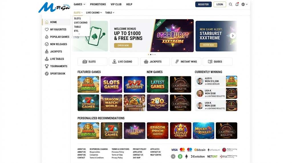 Clear Homepage Layout