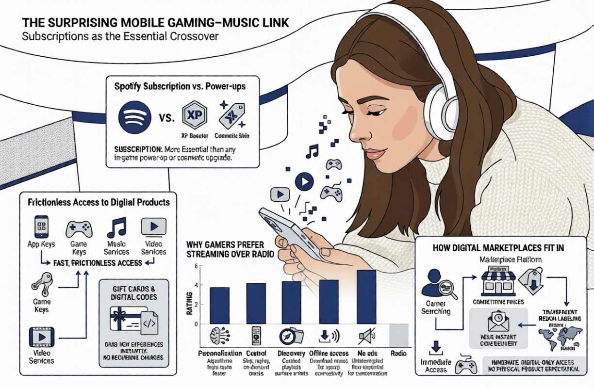 Surprising Role of Subscriptions in the Mobile Gaming–Music Link