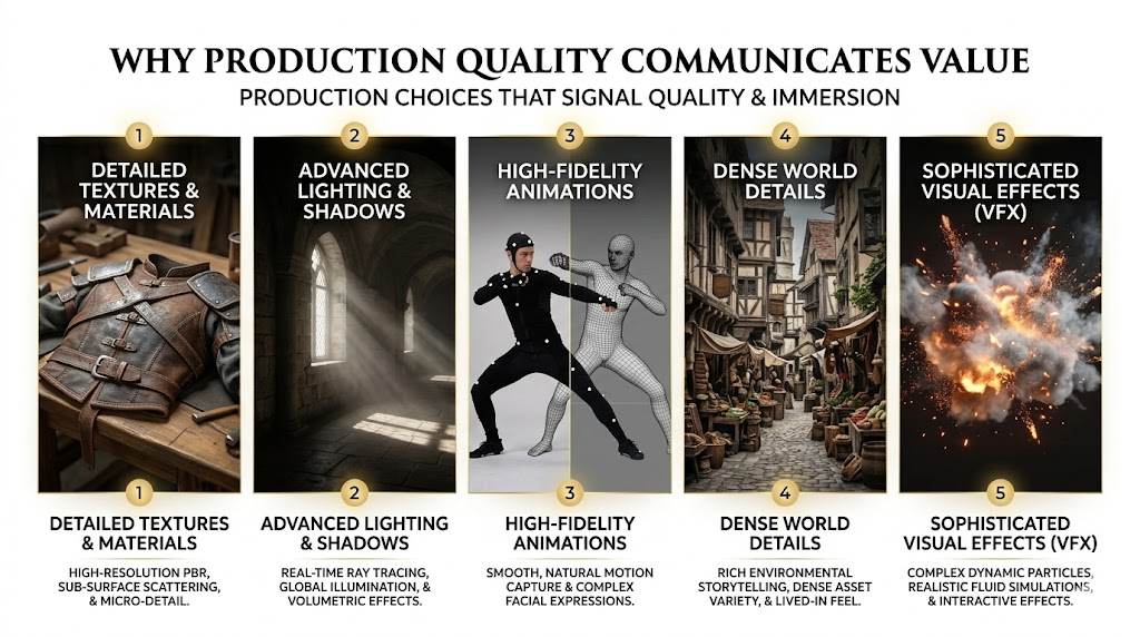 Why Production Quality Communicates Value Before Gameplay Does