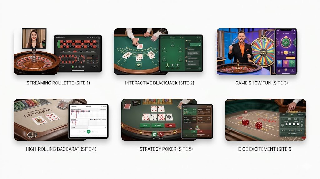 Best 6 Casino Sites Combining Live Dealers with Interactive Table Experiences