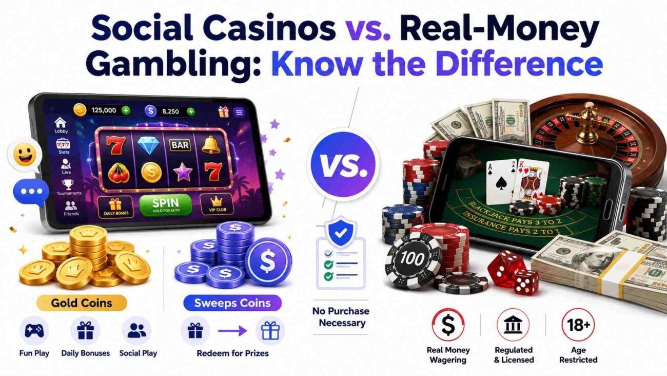 Social Casinos vs. Real-Money Gambling: Know the Difference