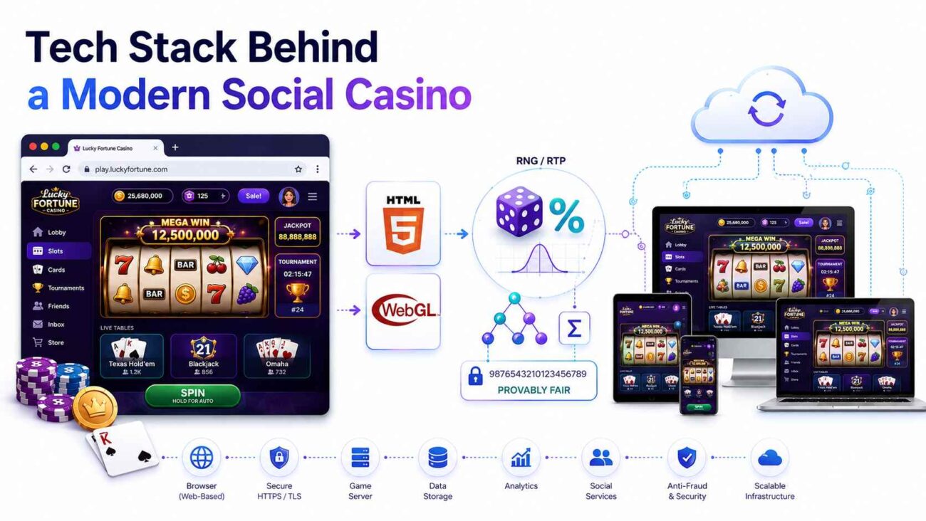 Tech Stack Behind a Modern Social Casino