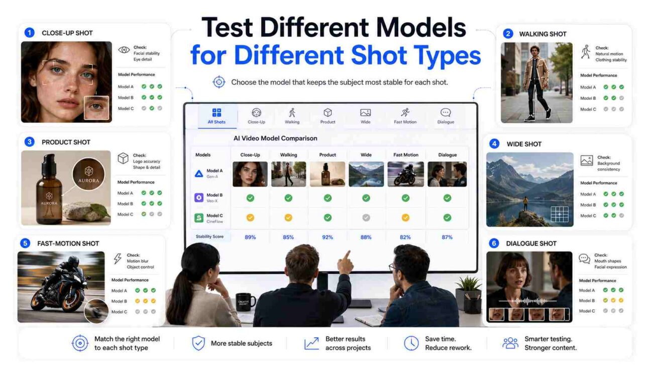Test Different Models for Different Shot Types