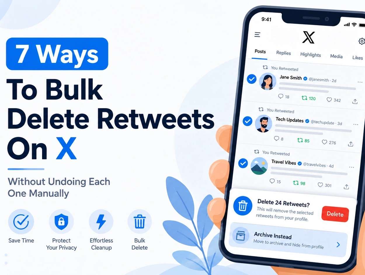 7 Ways To Bulk Delete Retweets On X Without Undoing Each One Manually