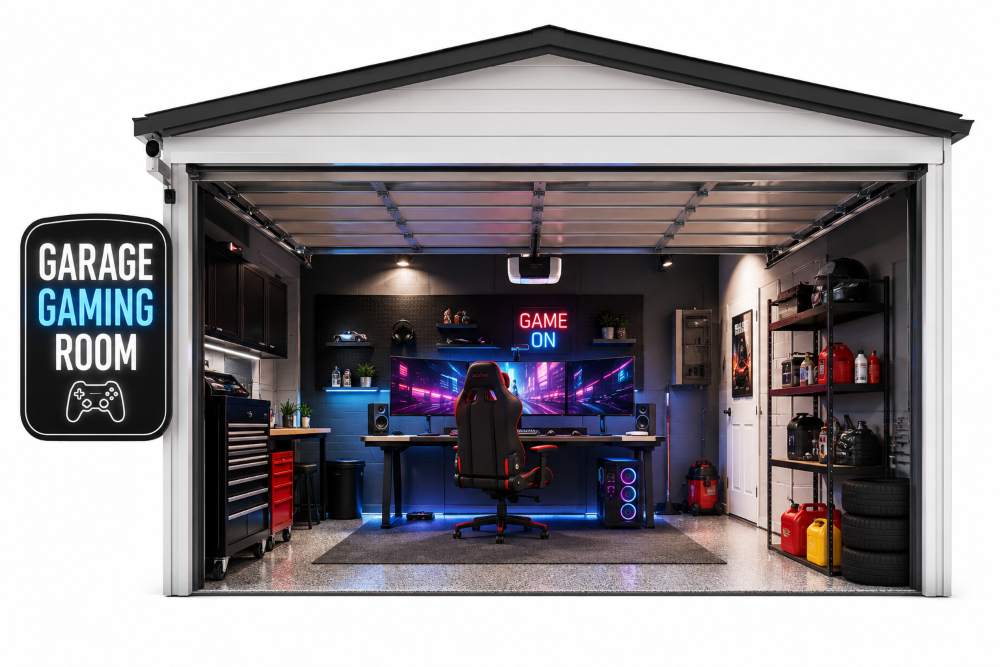 When the Gaming Room Is Inside a Garage