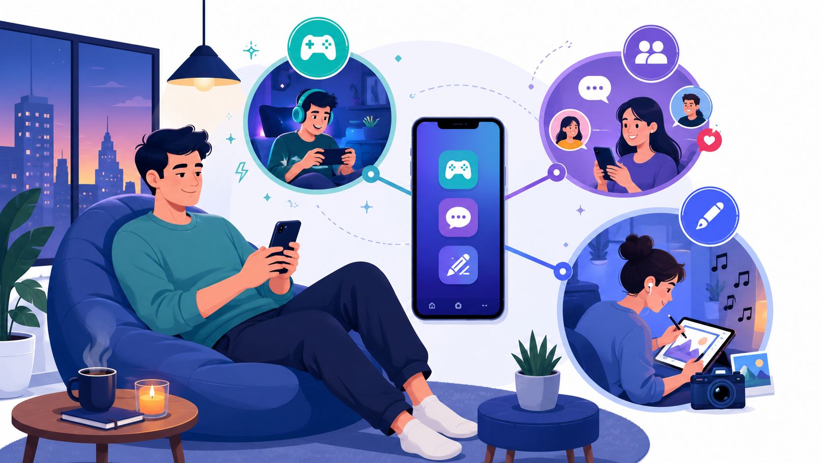How Smartphones Changed The Way We Relax After Work