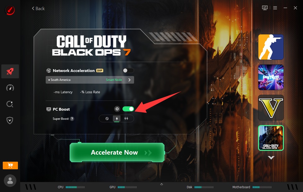 Enable PC Boost and Super Boost