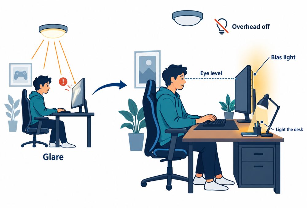 Start With The Ceiling Light, And Turn It Off