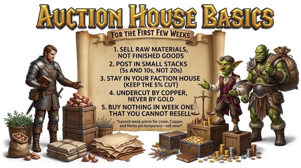 Auction House Basics For The First Few Weeks